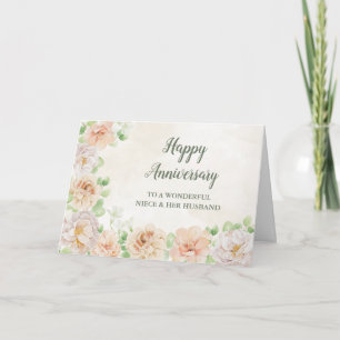 Spring Niece and Her Husband Wedding Anniversary Card