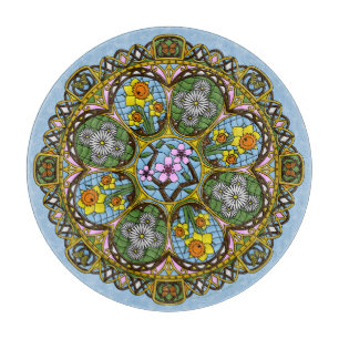Spring Nouveau Glass Cutting Board