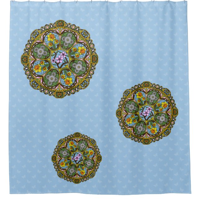 Spring Nouveau Shower Curtain (Front)
