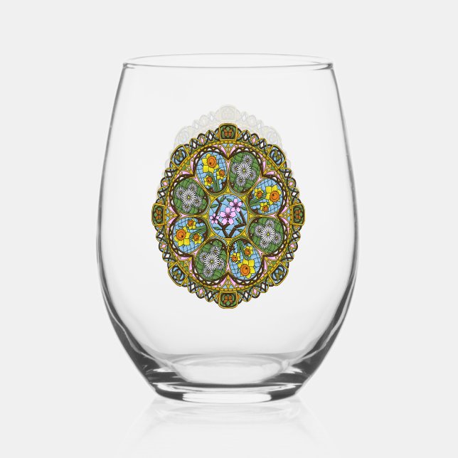 Spring Nouveau Stemless Wine Glass (Front)