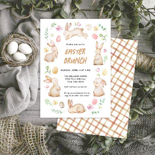 Spring Nursery Bunnies Easter Brunch Invitation