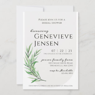 Spring of Greenery Bridal Shower Invitation