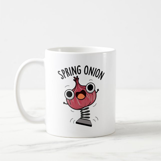 Spring Onion Funny Veggie Pun  Coffee Mug (Left)