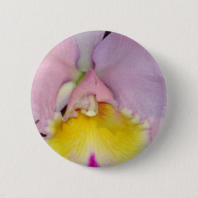 Spring Orchid 6 Cm Round Badge (Front)