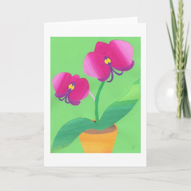 Spring Orchid Card (Front)