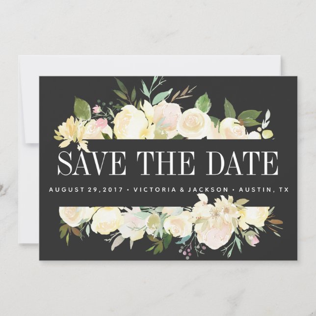 Spring Organic  WEDDING Photo save the date (Front)