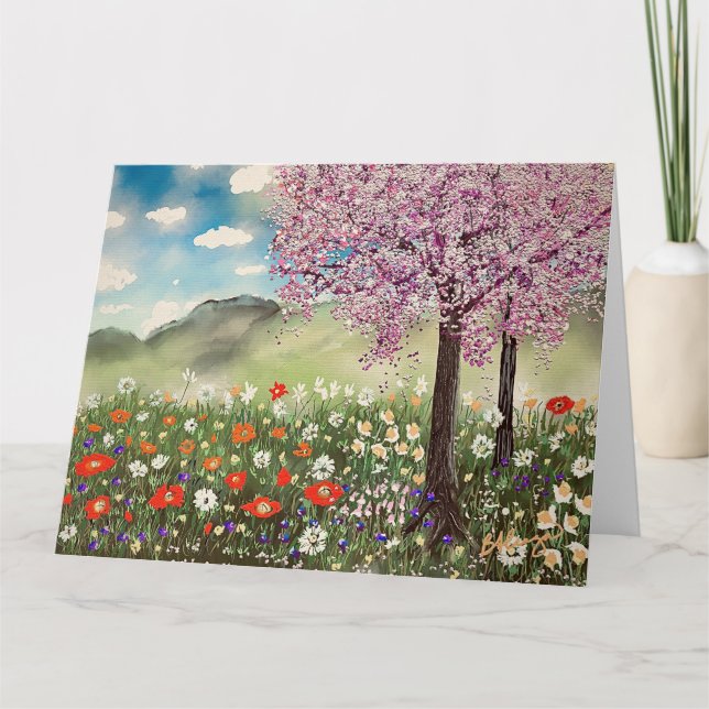 Spring Painting Stationery Card (Front)