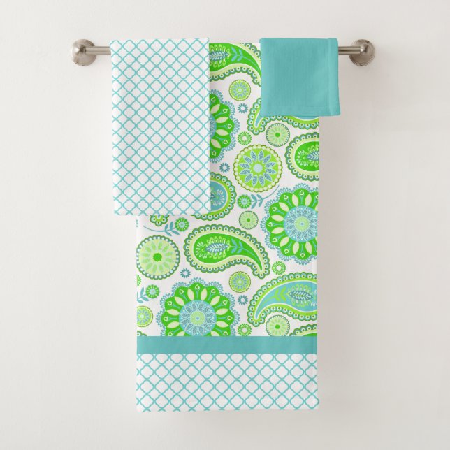 Spring Paisley Bath Towel Set (Insitu)