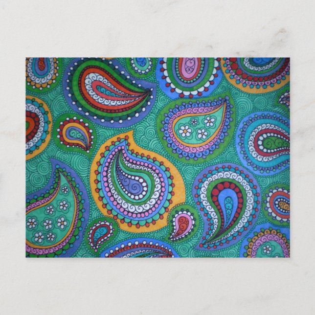 Spring Paisley Postcard (Front)