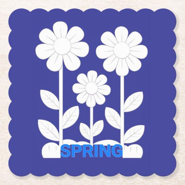 Spring  paper coaster (Front)