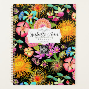 Spring Party Botanical Black Planner
