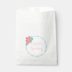 Spring Party Floral Wreath Birthday Flowers Favour Bags