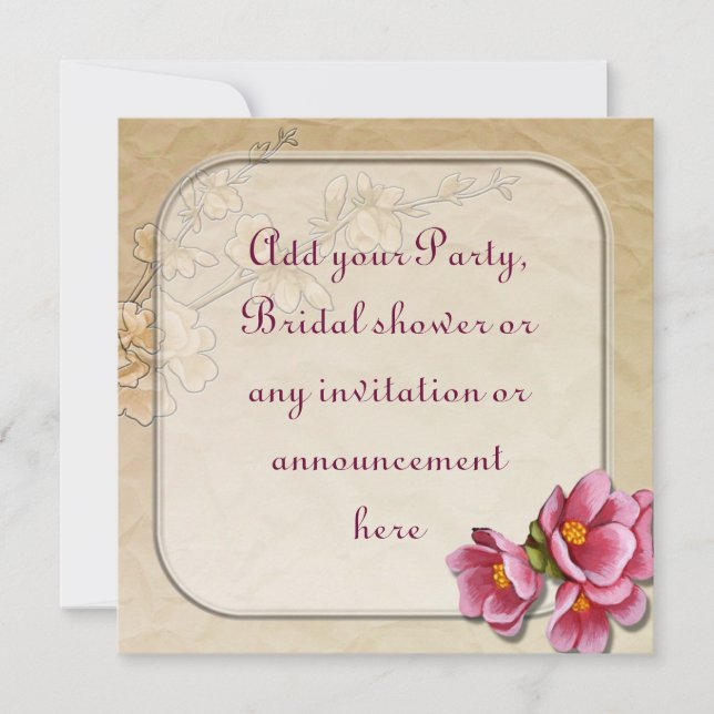 Spring  Party or Multi purpose Invitation (Front)