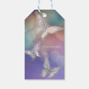 Spring Pastel Butterflies Chic Birthday Party Gift Tags