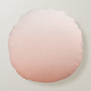 spring pastel color blush peach ombre dusty pink round cushion