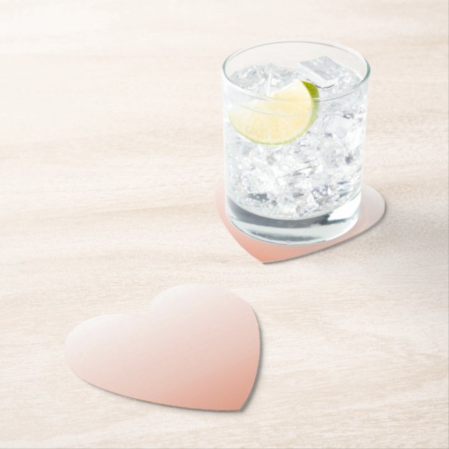 spring pastel colour blush peach ombre dusty pink paper coaster (Insitu)