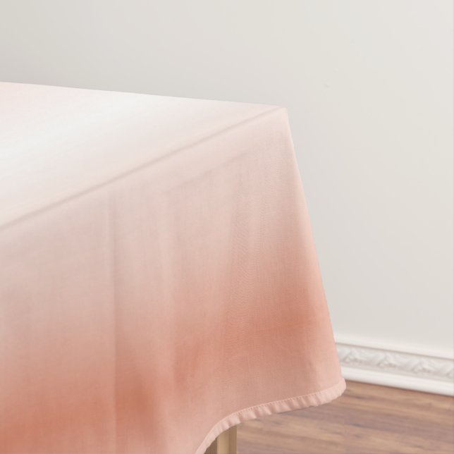 spring pastel colour blush peach ombre dusty pink tablecloth (In Situ)