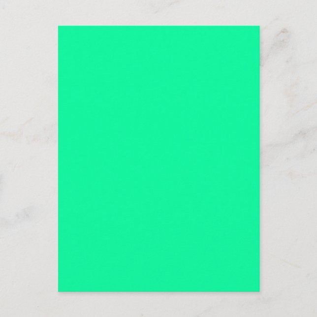 Spring Pastel Easter Green Solid Colour Background Postcard (Front)