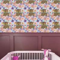 Spring Pastel Flowers Owl
