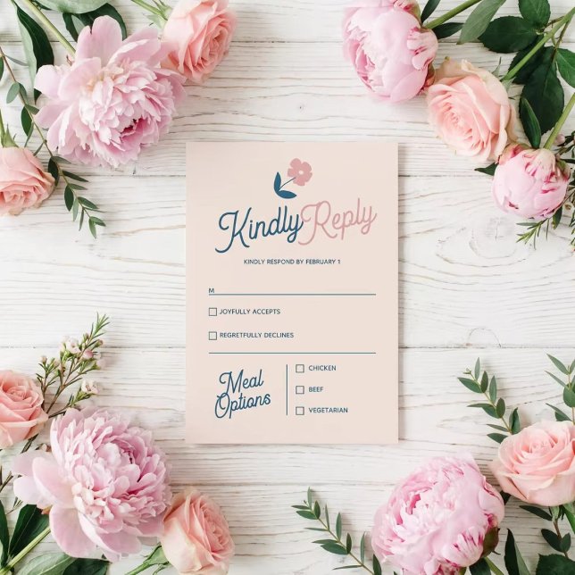 Spring Pastel Petals RSVP Card (Creator Uploaded)