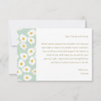 Spring Pastel Sage Blue Daisies Custom Message