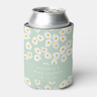 Spring Pastel Sage Daisies Custom Baby Shower