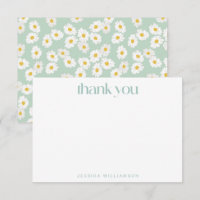 Spring Pastel Sage Green Daisies Bridal Shower