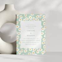 Spring Pastel Sage Green Daisies Couples Shower
