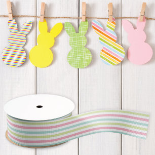Spring Pastel Stripes Grosgrain Ribbon