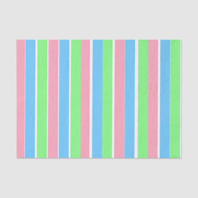 Spring Pastel Stripes  Tissue Paper (Front)