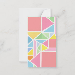 Spring Pastels Geometric Print Card