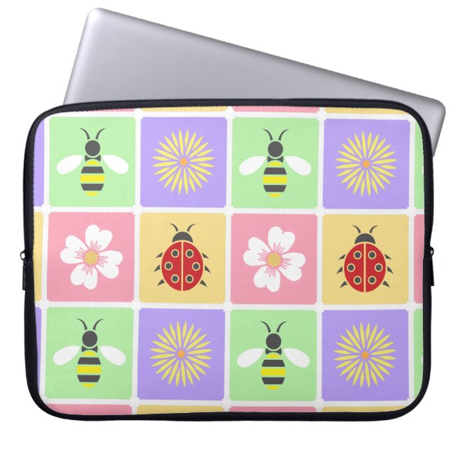 Spring Patches Laptop Sleeve (Front)