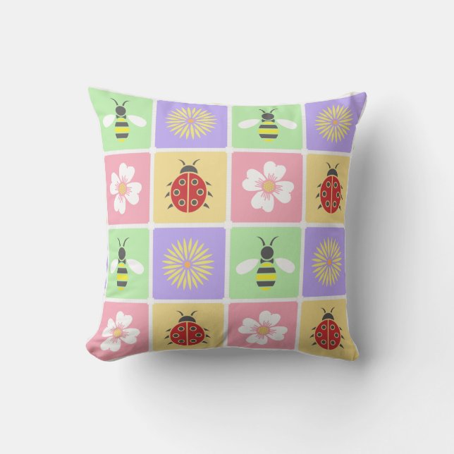 Spring Patches Pillow (Front)
