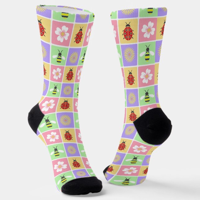 Spring Patches Socks (Angled)