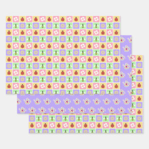 Spring Patches Wrapping Paper Set