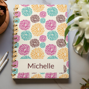 Spring Pattern - Boho Bright custom Notebook