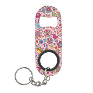 Spring pattern with colourful flowers