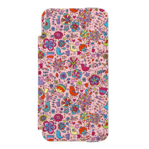Spring pattern with colourful flowers incipio watson™ iPhone 5 wallet case