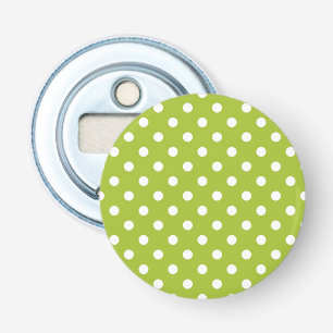 Spring pattern with white polka dots bottle opener