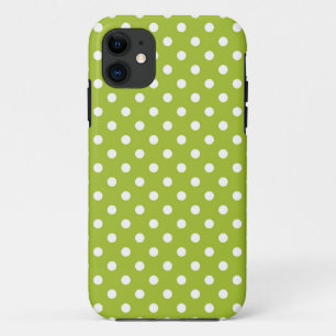 Spring pattern with white polka dots Case-Mate iPhone case