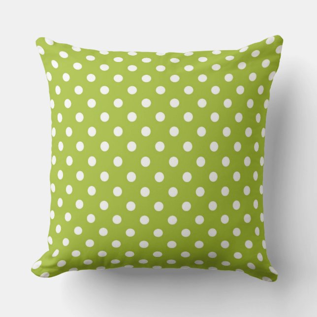 Spring pattern with white polka dots cushion (Front)