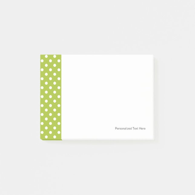 Spring pattern with white polka dots post-it notes (Front)