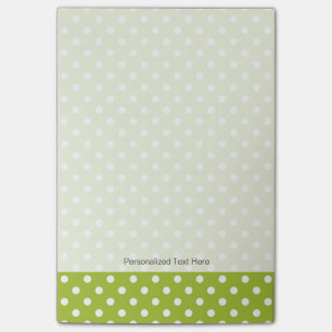 Spring pattern with white polka dots post-it notes