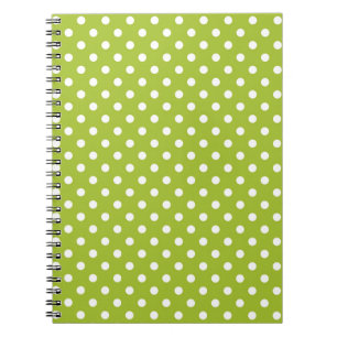Spring pattern with white polka dots spiral notebook