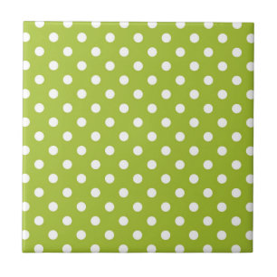 Spring pattern with white polka dots tile