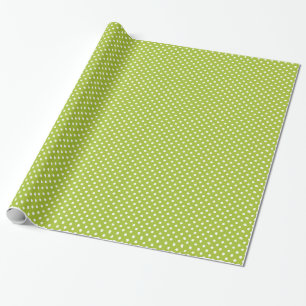 Spring pattern with white polka dots wrapping paper