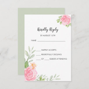 Spring Peony RSVP Card
