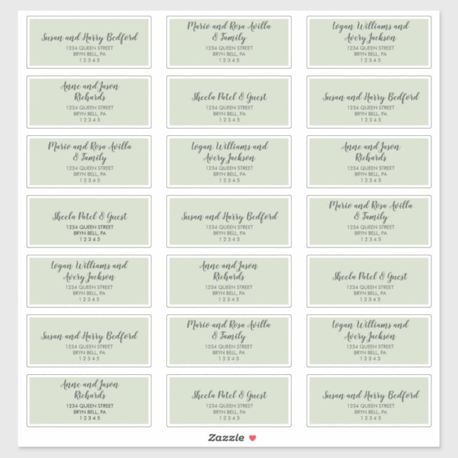 Spring Peony Wedding Guest Address Labels (Sheet)