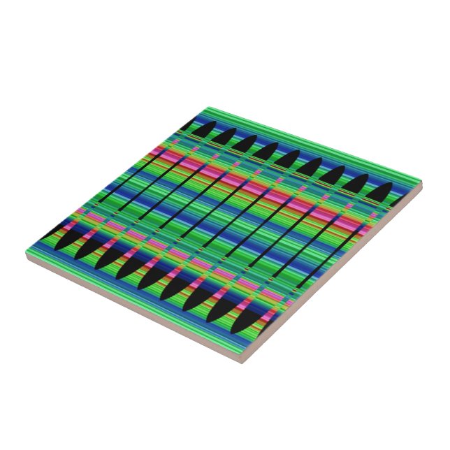 Spring Peruvian Array Ceramic Tile (Side)