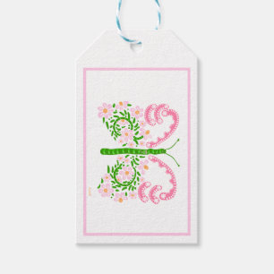 Spring Pink Butterfly Gift Tag